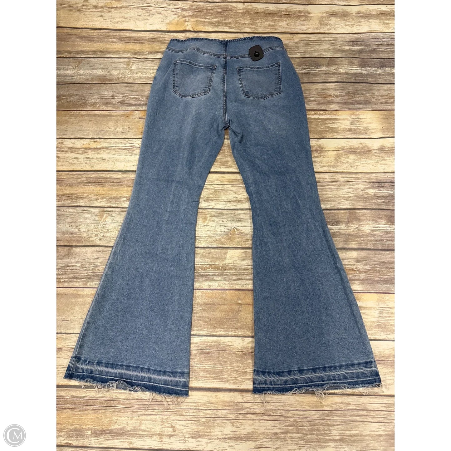 Jeans Flared By No Boundaries In Blue Denim, Size: L