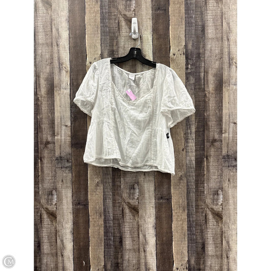 Top Short Sleeve By Melrose And Market In White, Size: M
