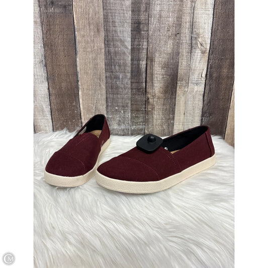 Shoes Sneakers By Toms In Maroon, Size: 8.5