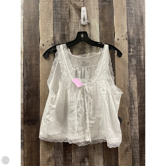 Top Sleeveless By Cmf In White, Size: L