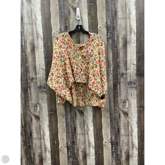 Top 3/4 Sleeve By Pilcro In Multi-colored, Size: Xxs