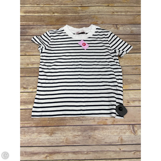 Top Short Sleeve Basic By Zara In Striped Pattern, Size: Xs