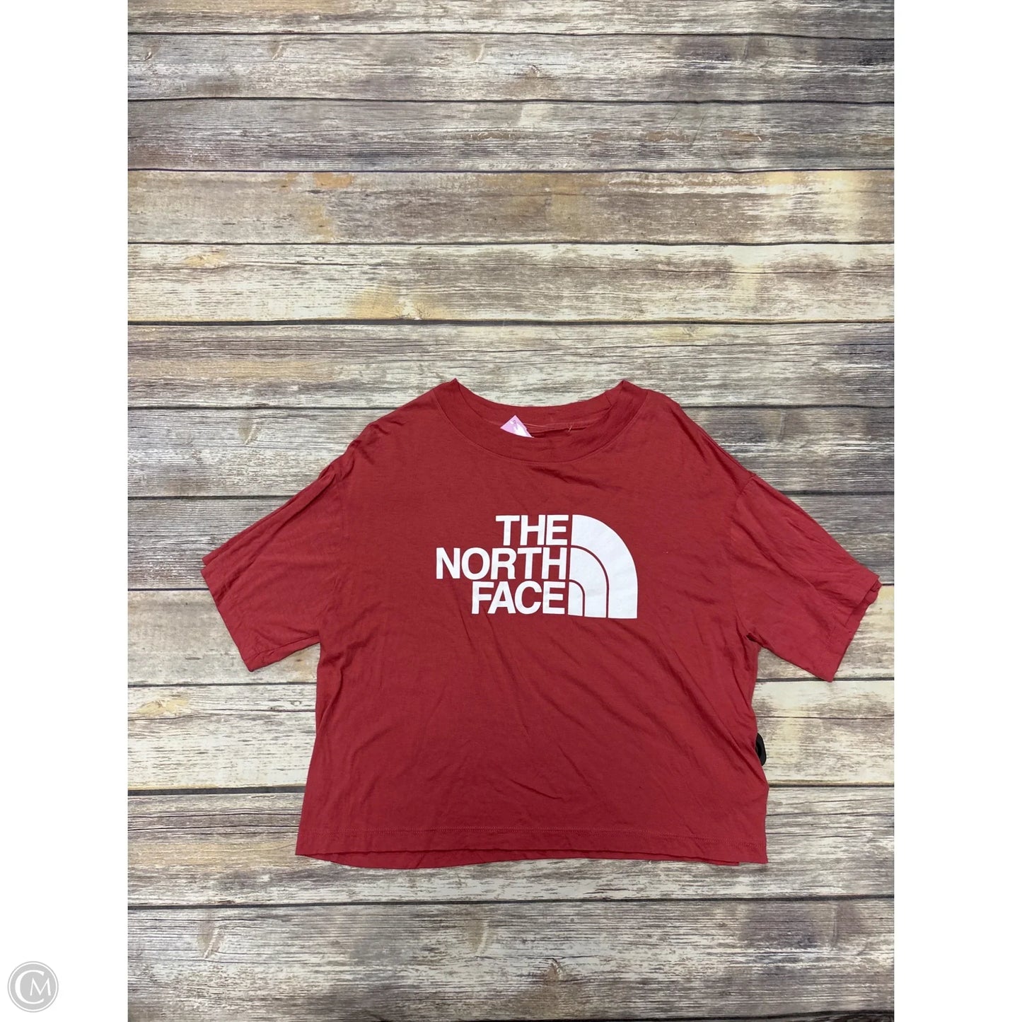 Athletic Top Short Sleeve By The North Face In Coral, Size: L