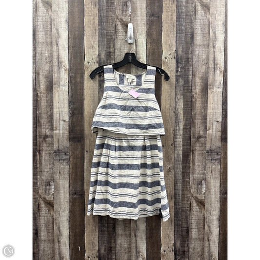 Dress Casual Short By Loft In Blue & White, Size: Xs