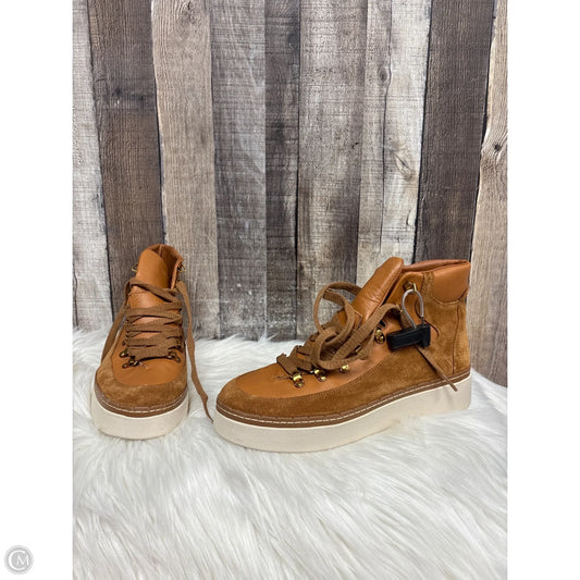 Boots Ankle Heels By Vince In Brown, Size: 8.5
