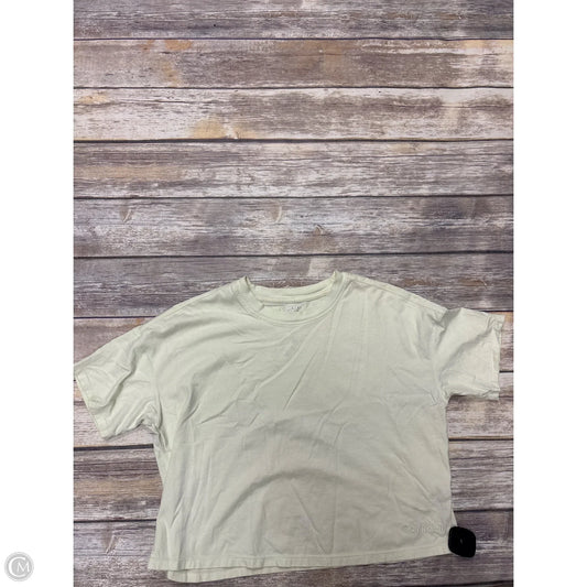 Athletic Top Short Sleeve By Calvin Klein Performance In Yellow, Size: M