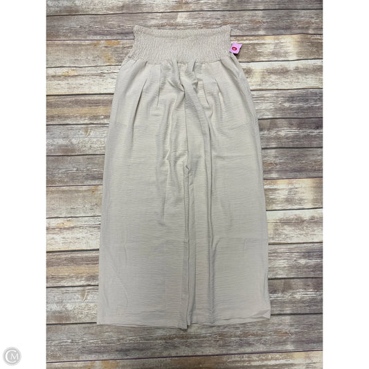 Pants Wide Leg By Cmf In Beige, Size: Xl