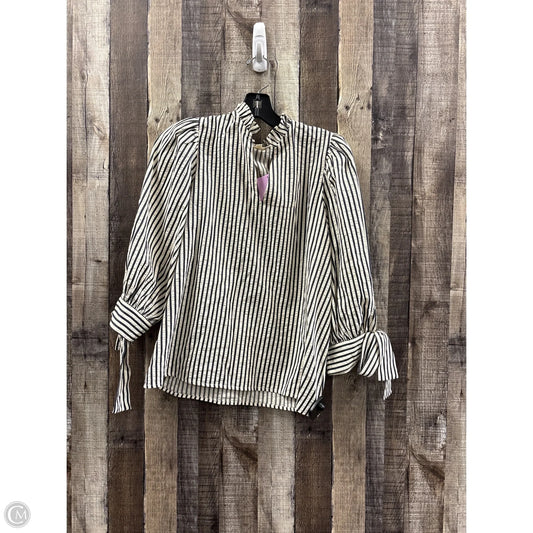 Top 3/4 Sleeve By Entro In Striped Pattern, Size: S