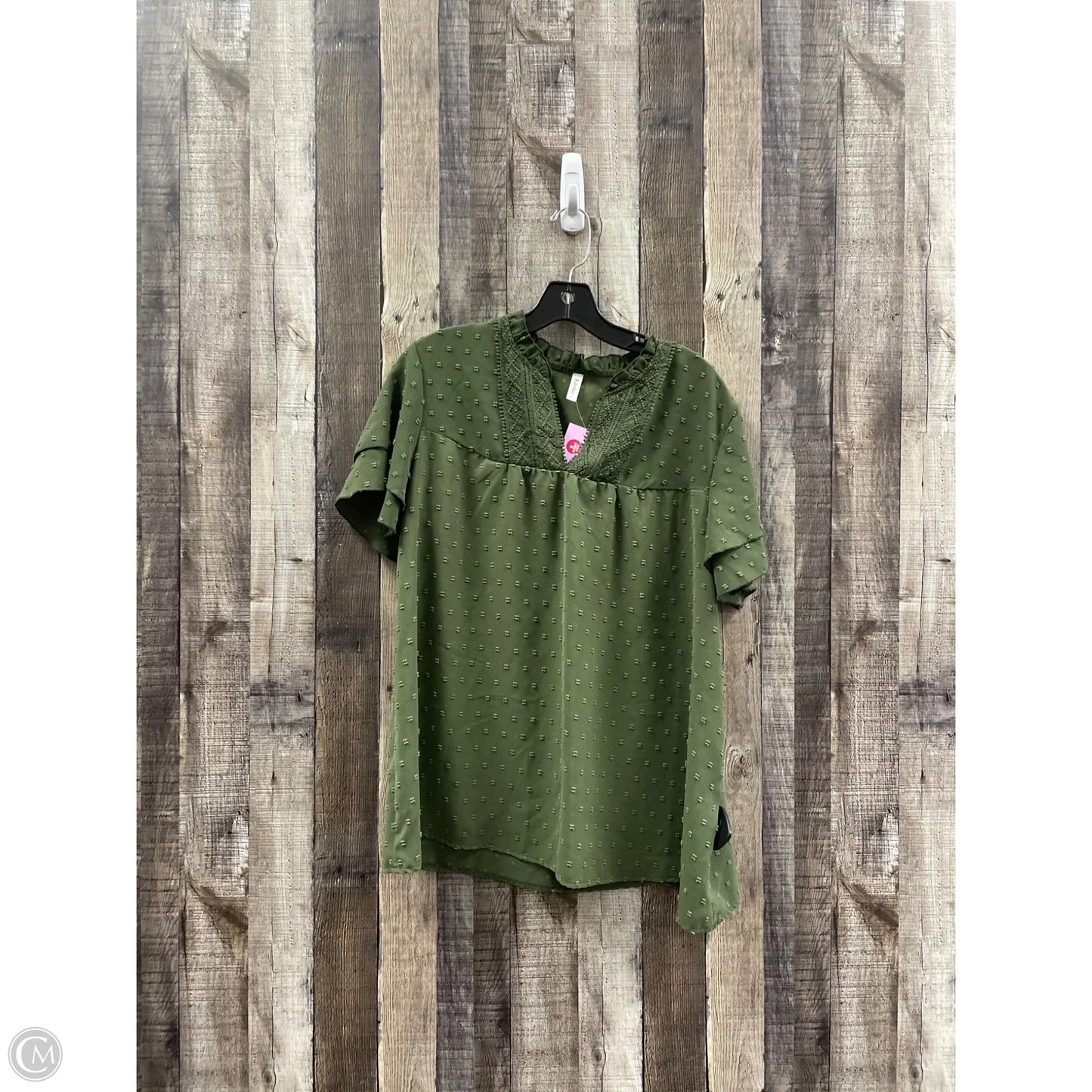 Top Short Sleeve By Cme In Green, Size: Xl