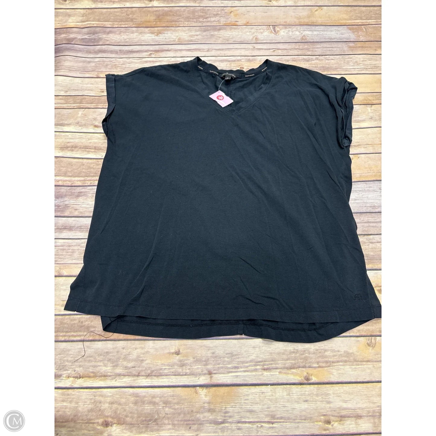 Top Short Sleeve Basic By Banana Republic In Black, Size: Xl