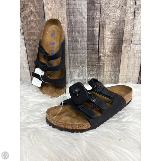 Sandals Flats By Birkenstock In Black, Size: 9