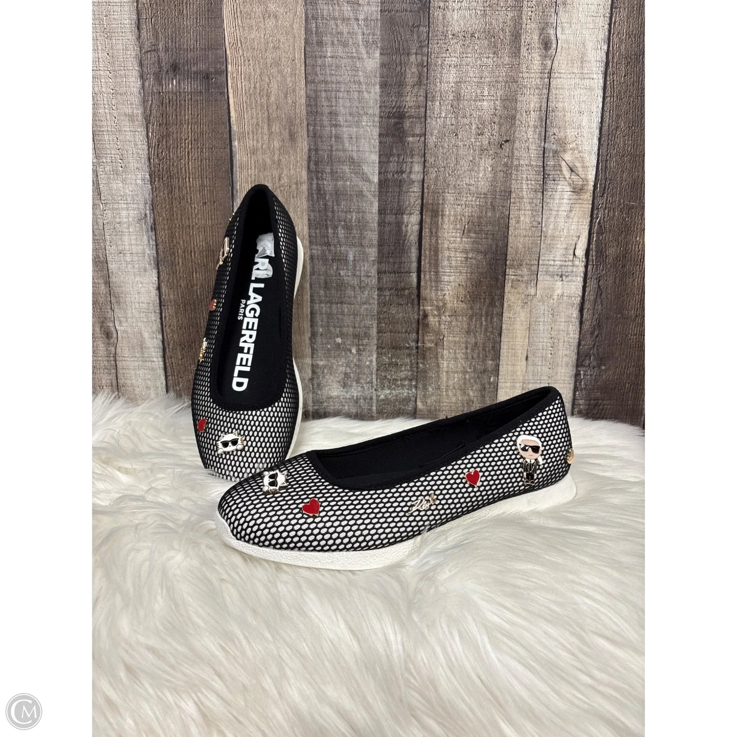 Shoes Designer By Karl Lagerfeld In Black, Size: 9.5