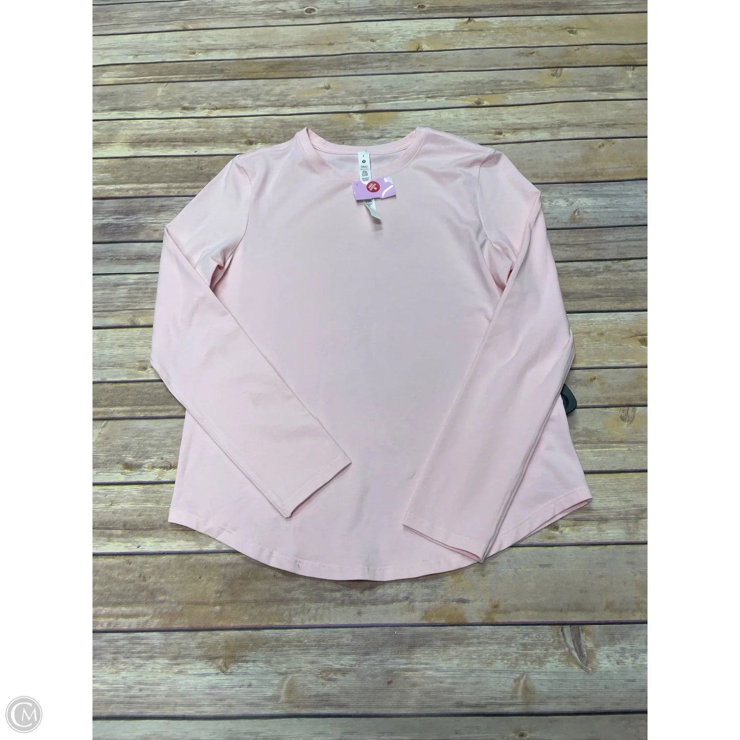 Athletic Top Long Sleeve Crewneck By Lululemon In Pink, Size: 4