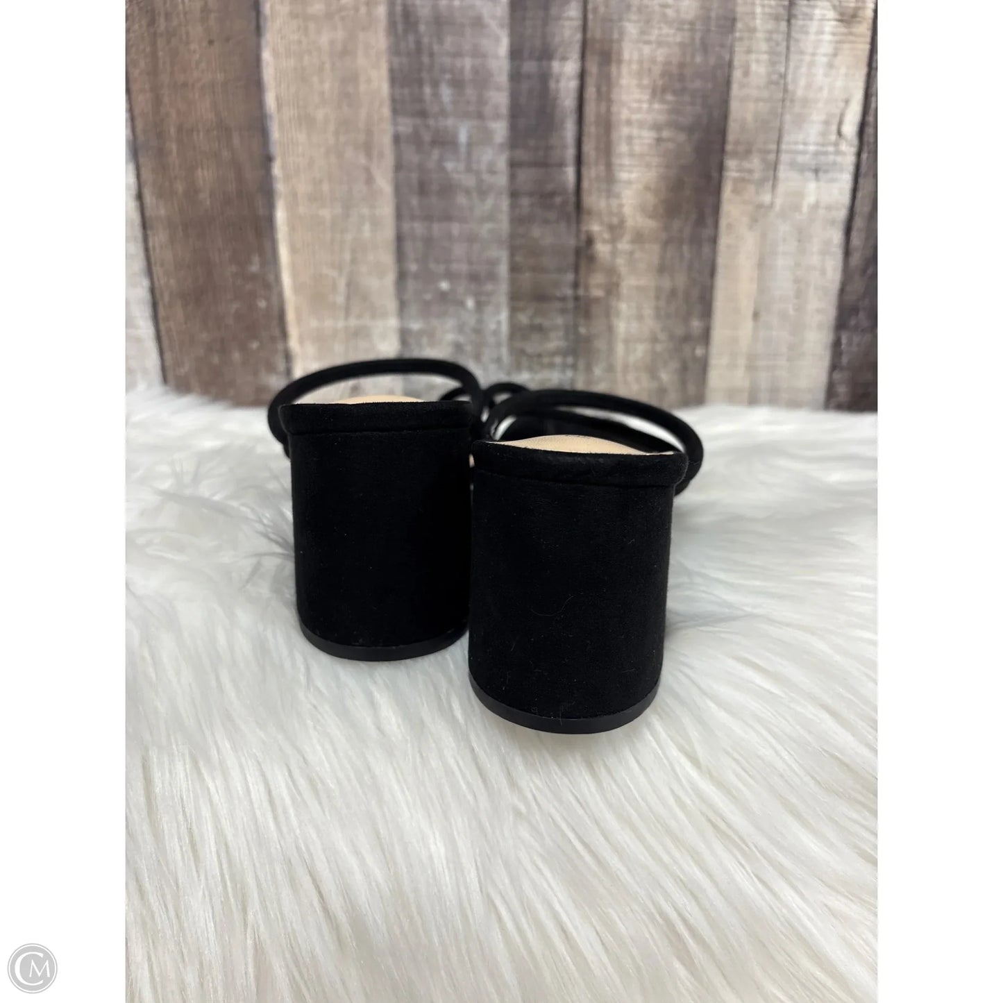 Sandals Heels Block By Fashion Nova In Black, Size: 9