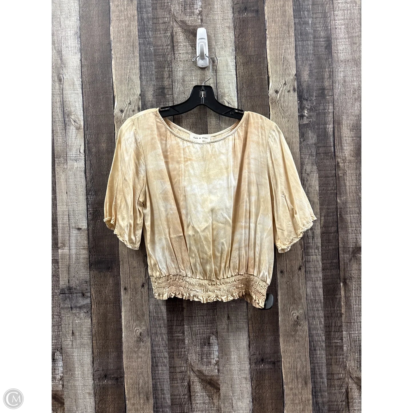 Top Short Sleeve By Cloth & Stone In Tie Dye Print, Size: M