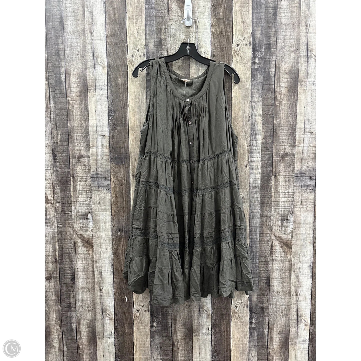 Dress Casual Midi By Lucky Brand In Green, Size: Xl