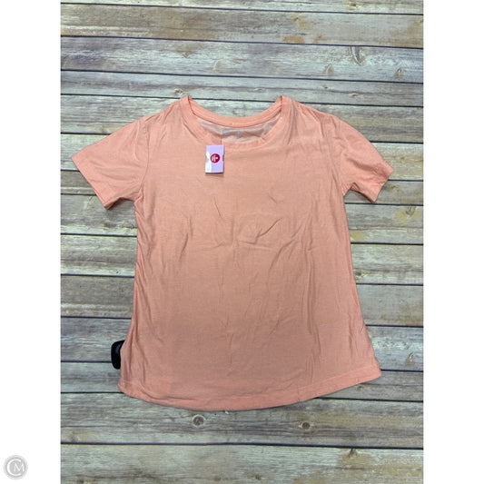 Athletic Top Short Sleeve By Jockey In Peach, Size: S