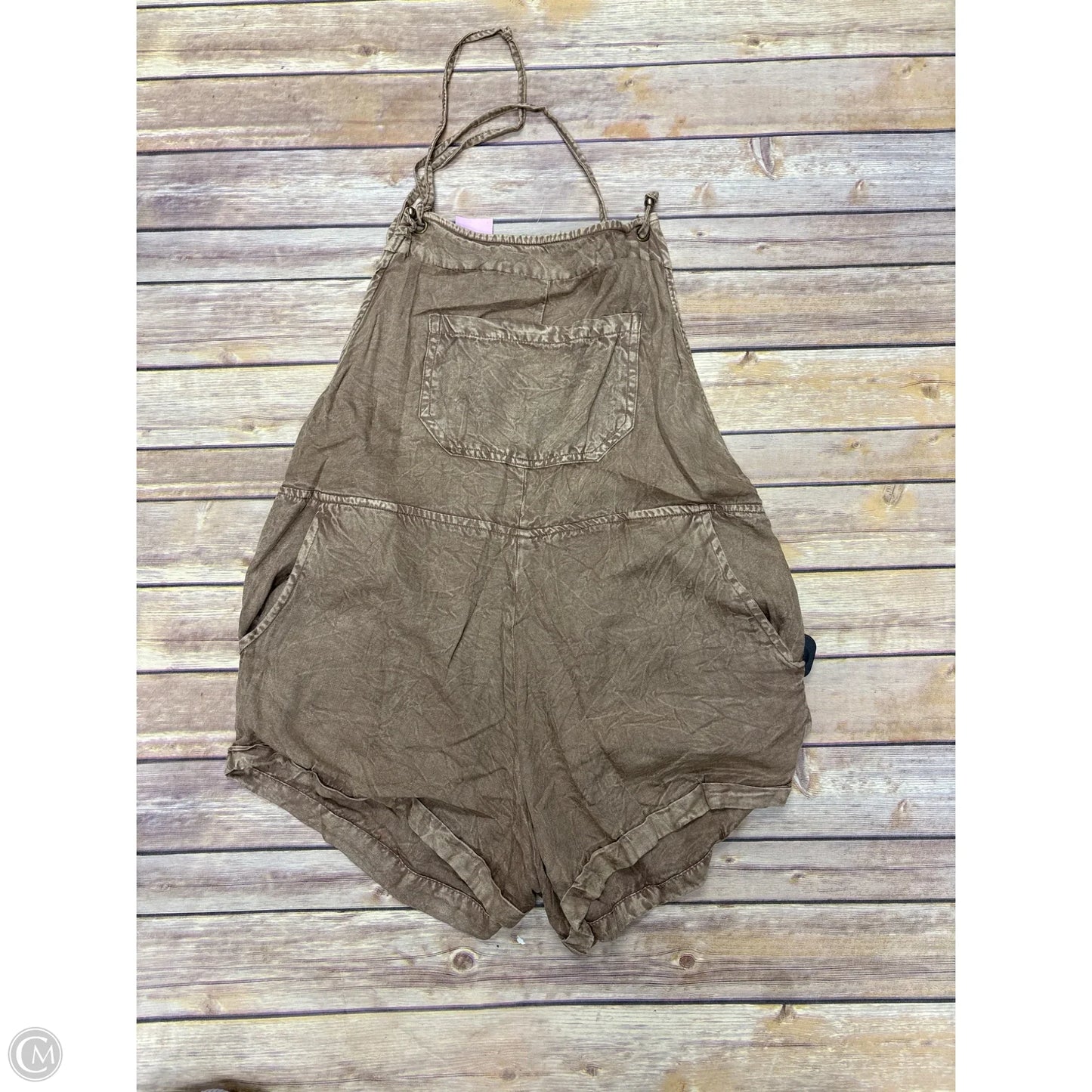 Shortalls By Angie In Brown, Size: L