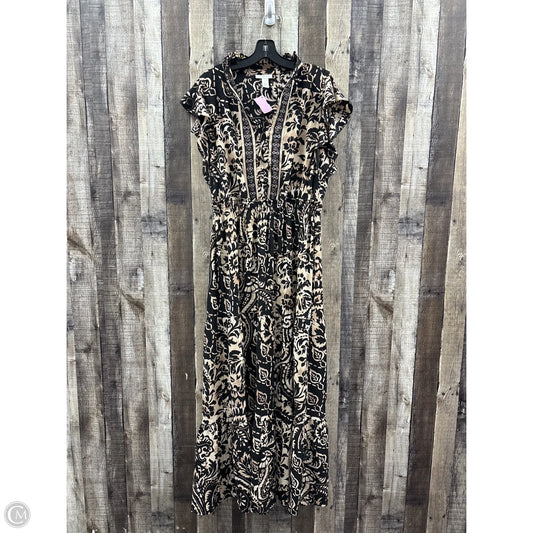 Dress Casual Maxi By London Times In Black & Cream, Size: L