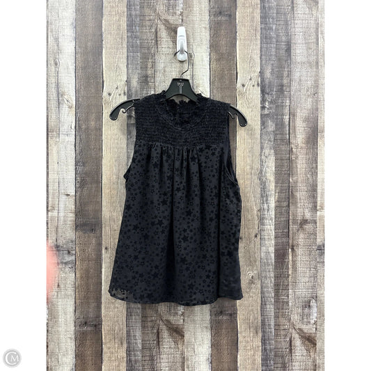 Top Sleeveless By Loft In Black, Size: L