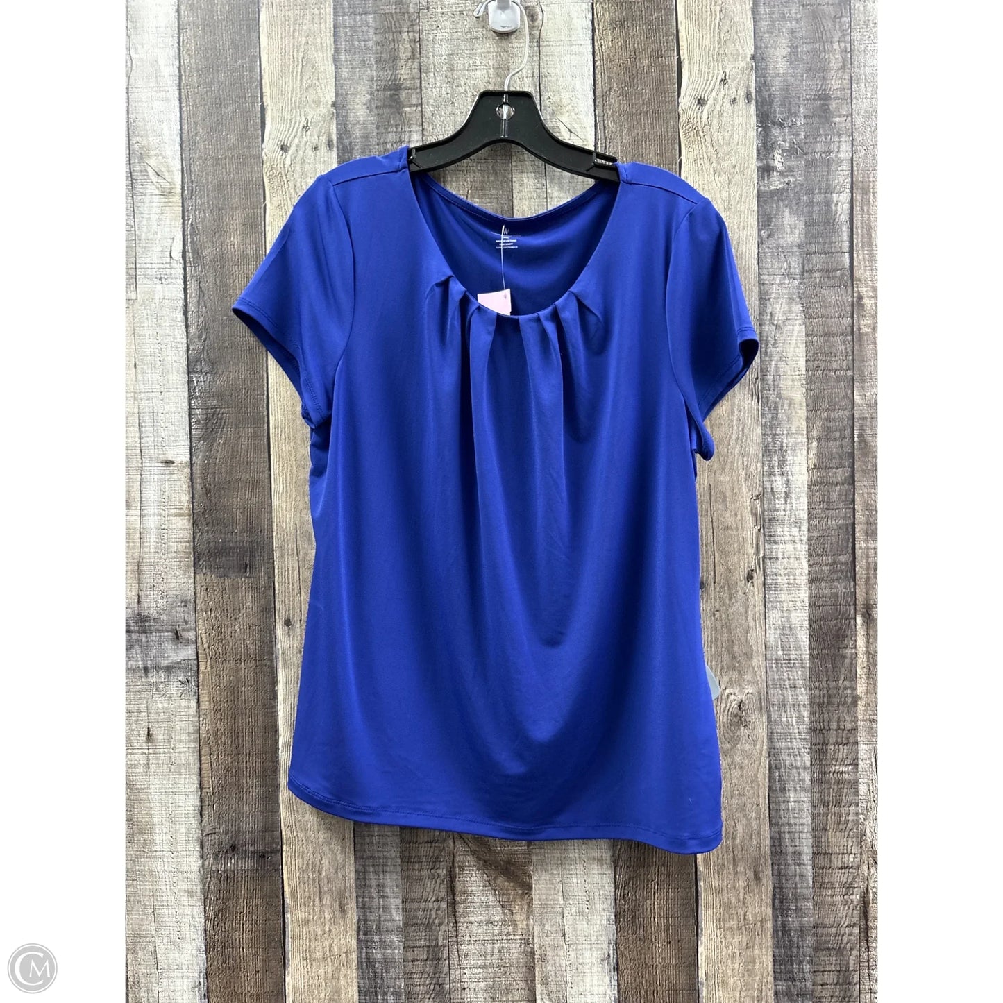 Top Short Sleeve By Worthington In Blue, Size: Xlp