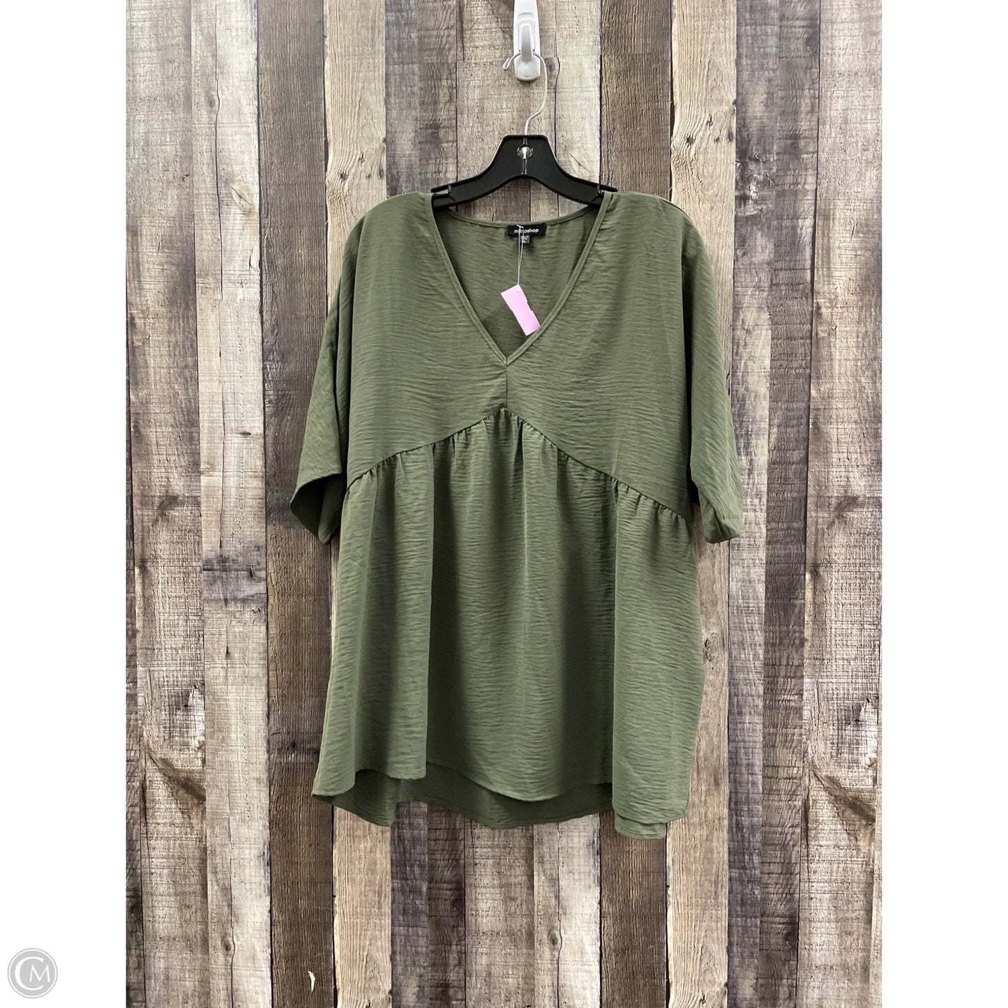 Top Short Sleeve By Mittoshop In Green, Size: Xl