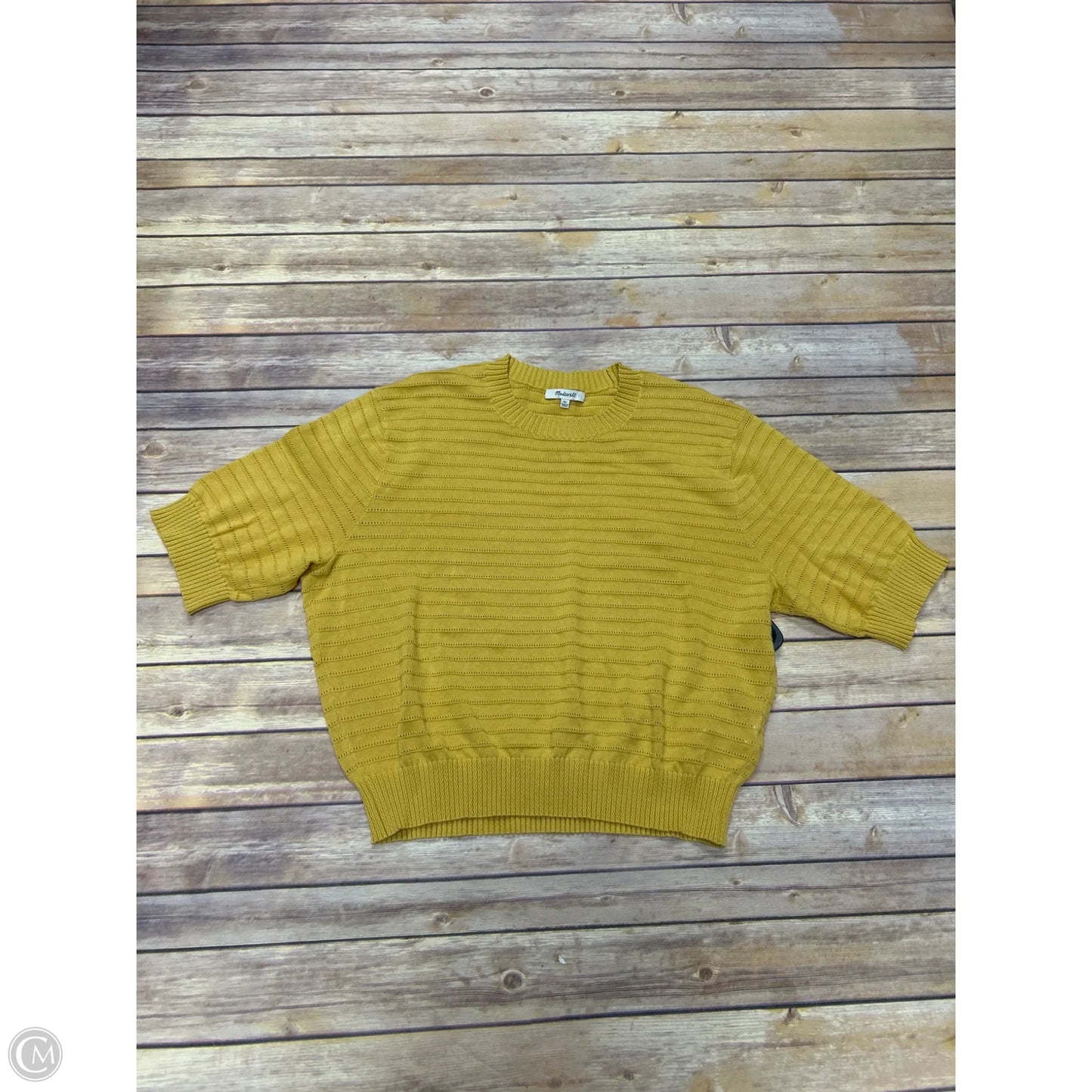 Top Short Sleeve By Madewell In Gold, Size: Xl