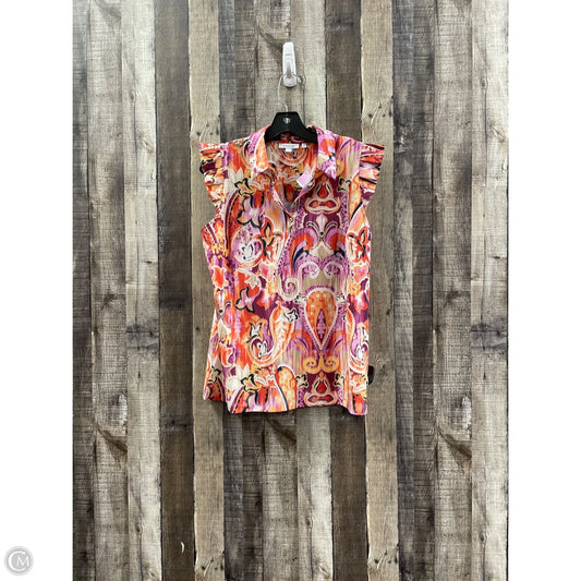 Top Sleeveless By Chicos In Multi-colored, Size: S
