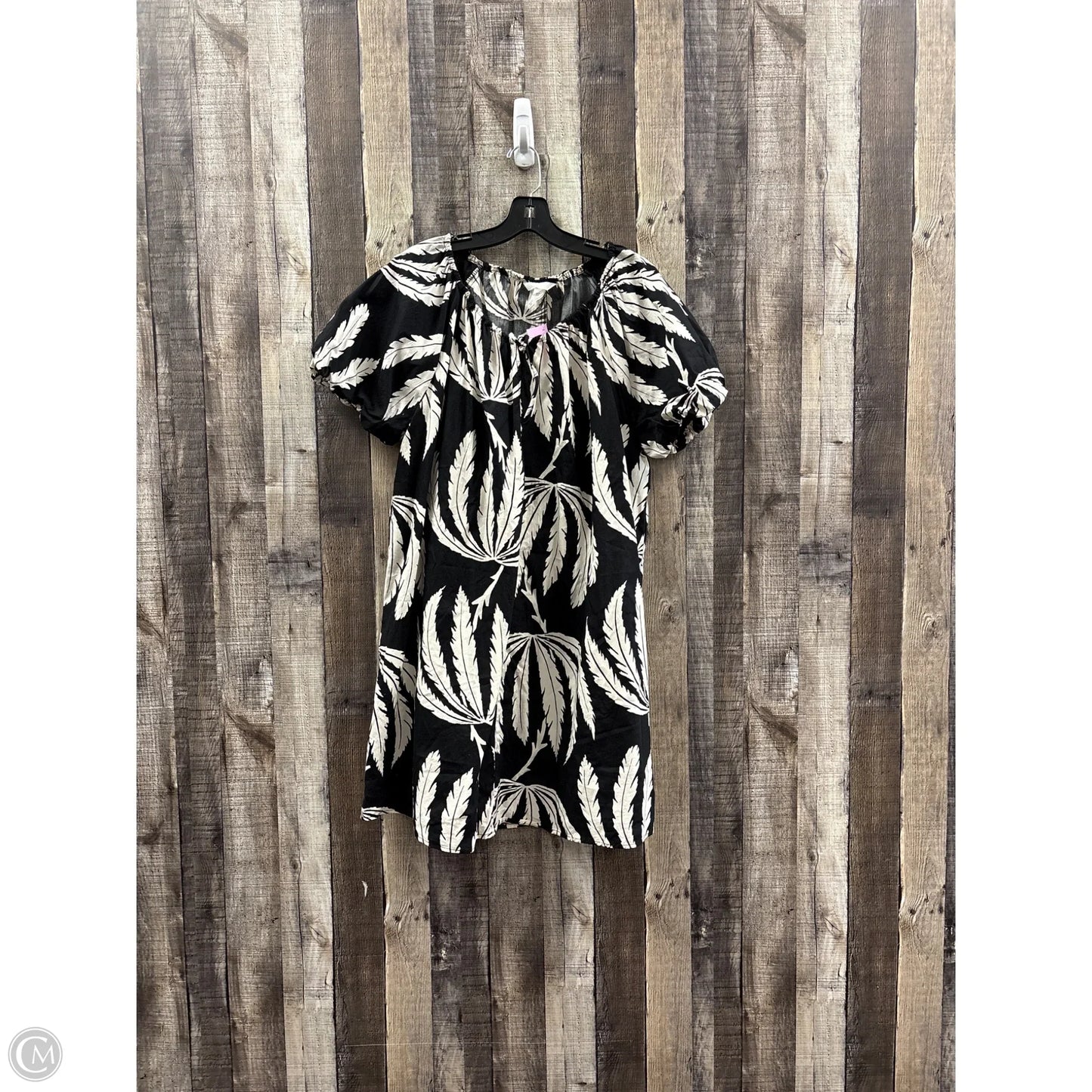 Dress Casual Short By H&m In Black & Cream, Size: Xl