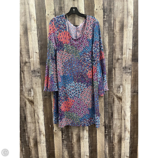 Dress Casual Midi By Msk In Multi-colored, Size: Xl