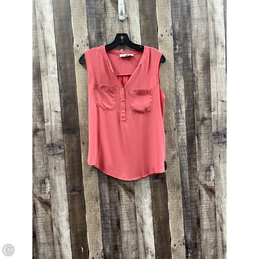 Top Sleeveless By Loft In Coral, Size: S