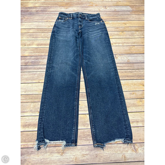 Jeans Wide Leg By American Eagle In Blue Denim, Size: 2