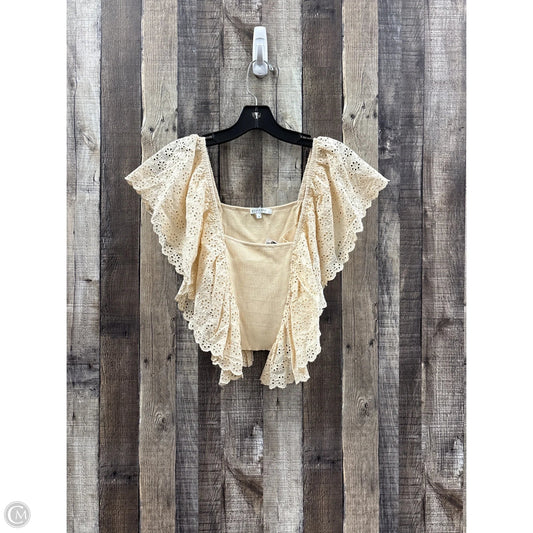 Top Short Sleeve By Cme In Cream, Size: S