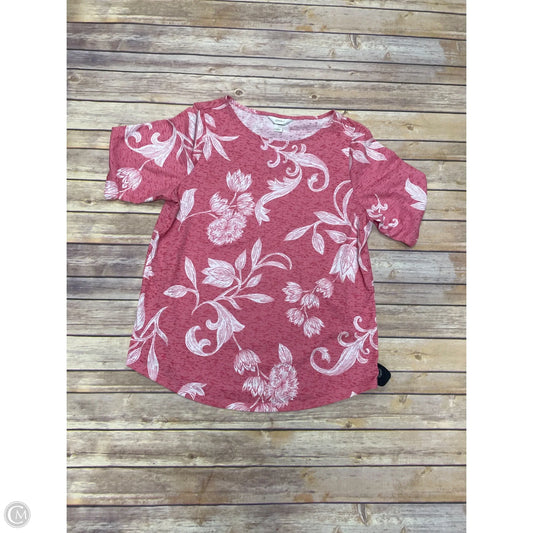 Top Short Sleeve By Cj Banks In Pink, Size: L