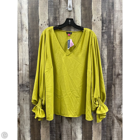 Top Long Sleeve By Vince Camuto In Green, Size: 2x