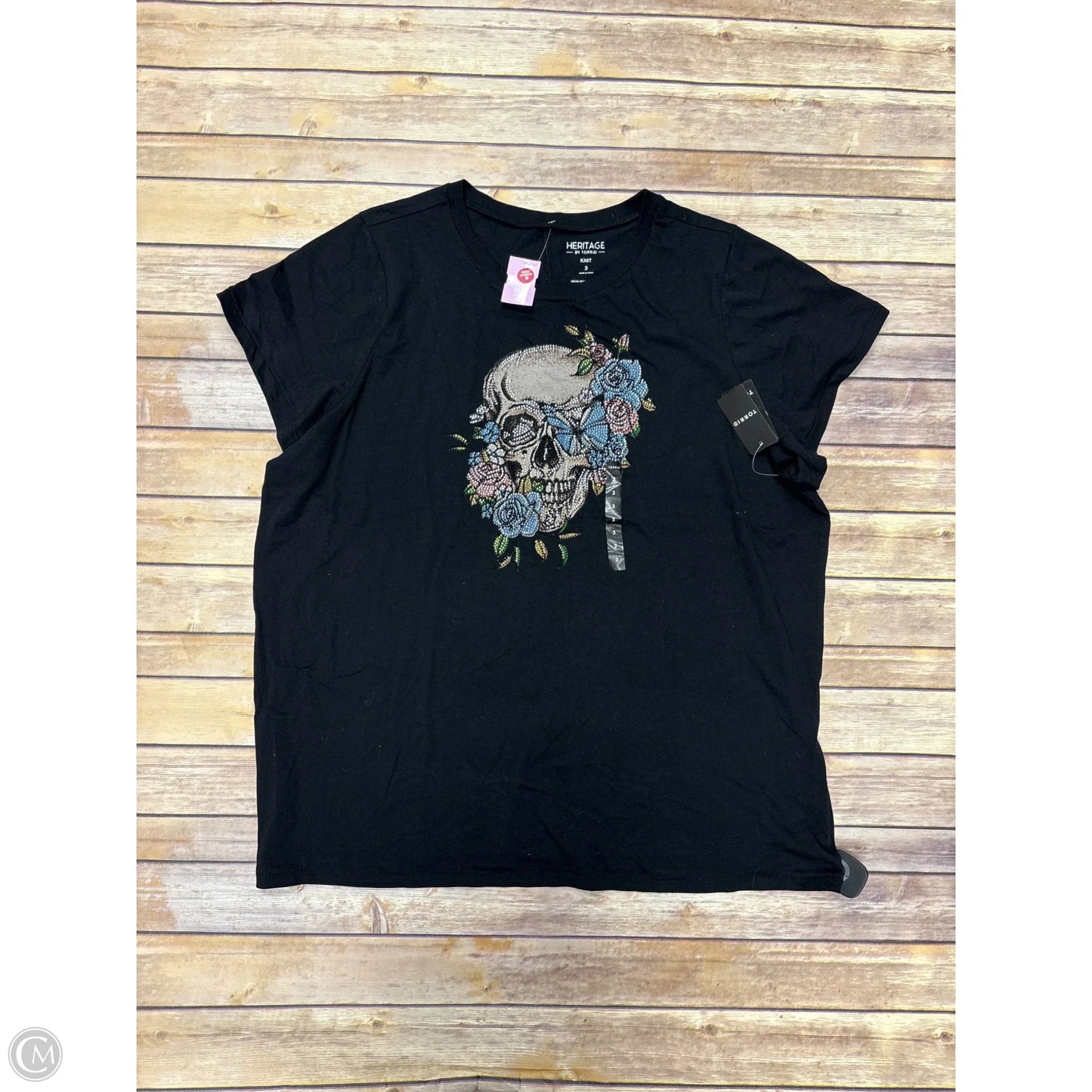 Top Short Sleeve By Torrid In Black, Size: 3x