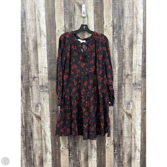 Dress Casual Short By Loft In Black & Red, Size: M