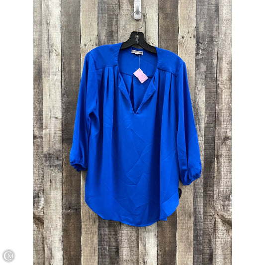 Top Long Sleeve By Pleione In Blue, Size: Xl