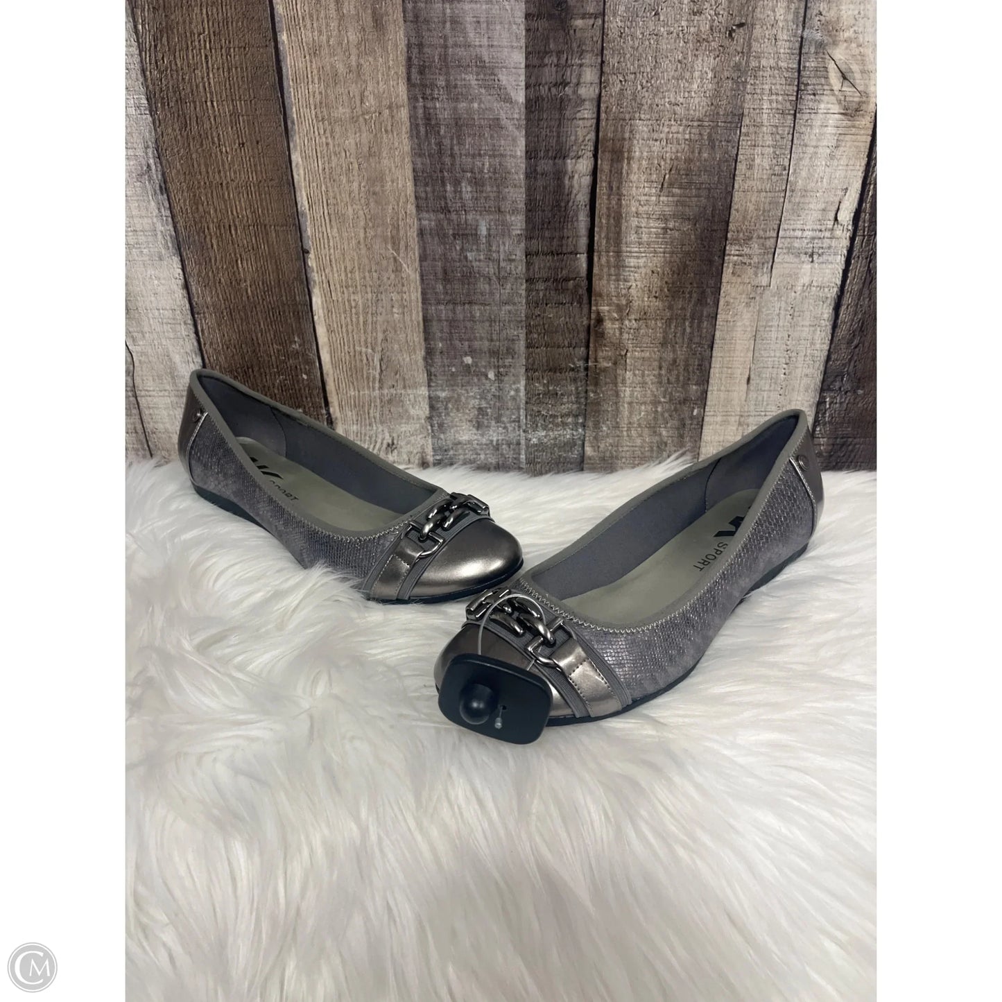 Shoes Flats By Anne Klein In Silver, Size: 11