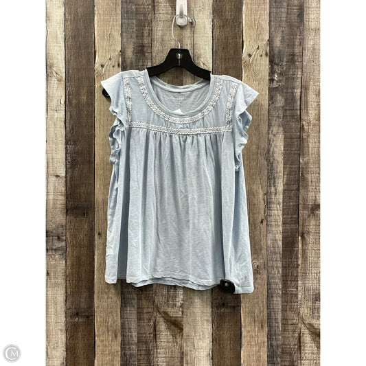 Top Short Sleeve By Lucky Brand In Blue, Size: L