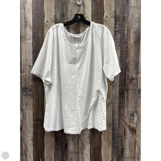 Top Short Sleeve By D&co. In White, Size: 2x