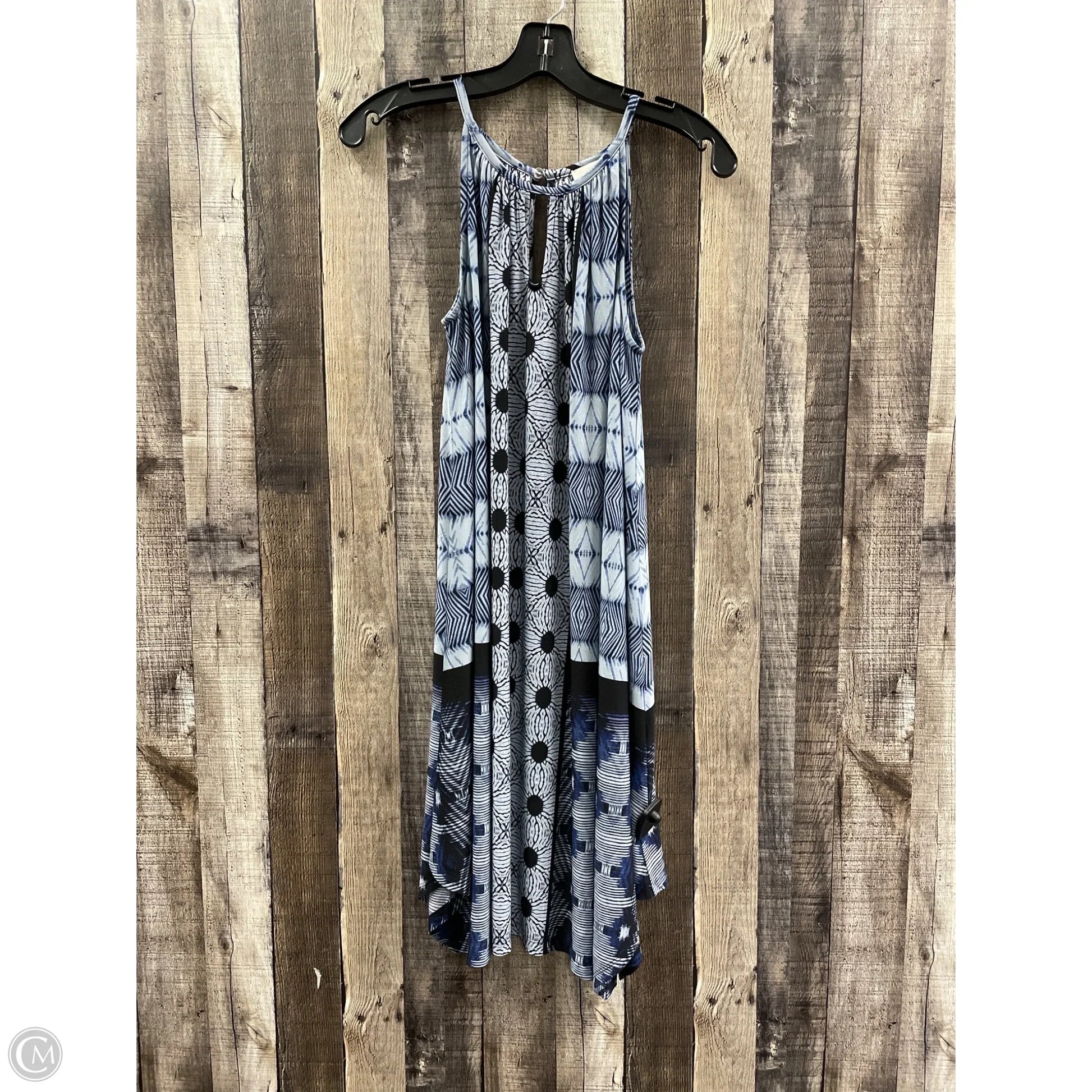 Dress Casual Midi By Chicos In Blue, Size: M