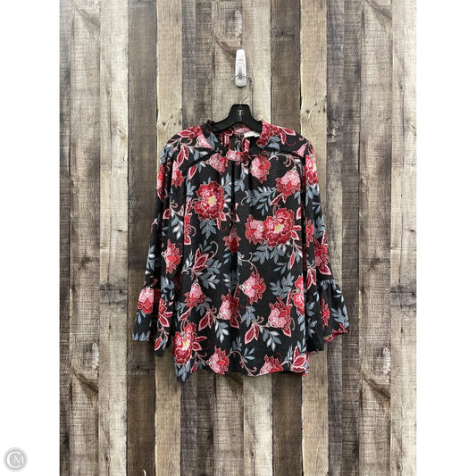 Top Long Sleeve By Loft In Multi-colored, Size: Xl