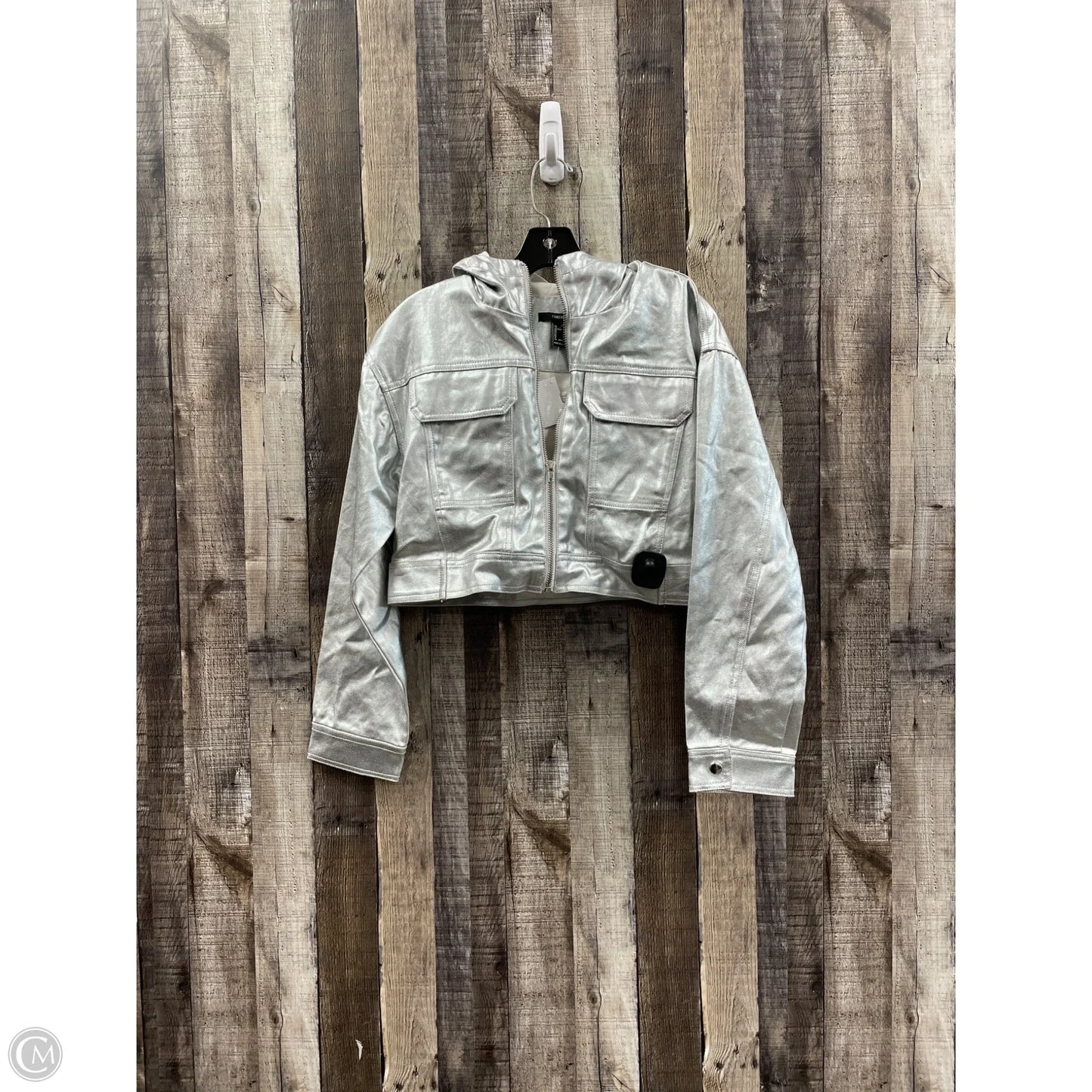 Jacket Other By Forever 21 In Silver, Size: S