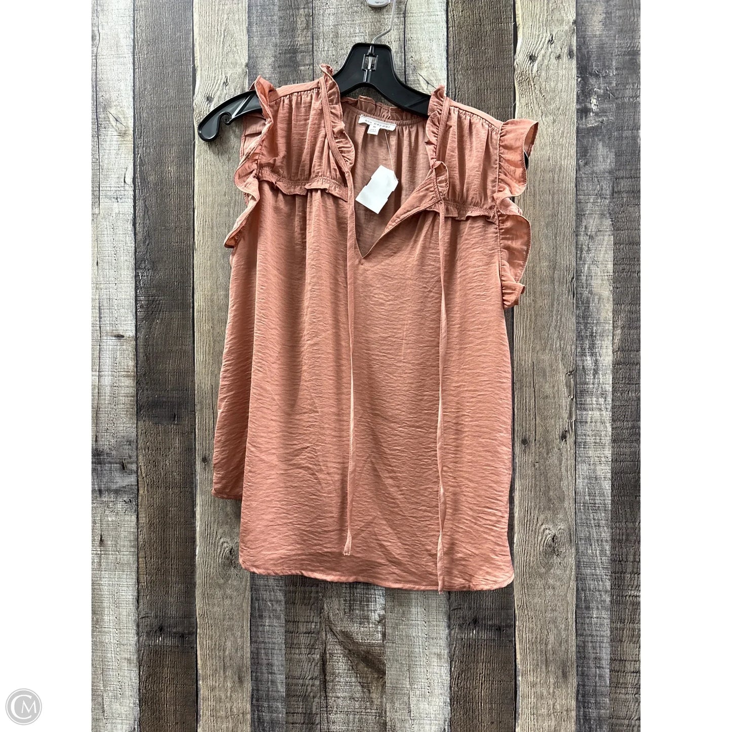 Top Sleeveless By Blu Pepper In Brown, Size: M