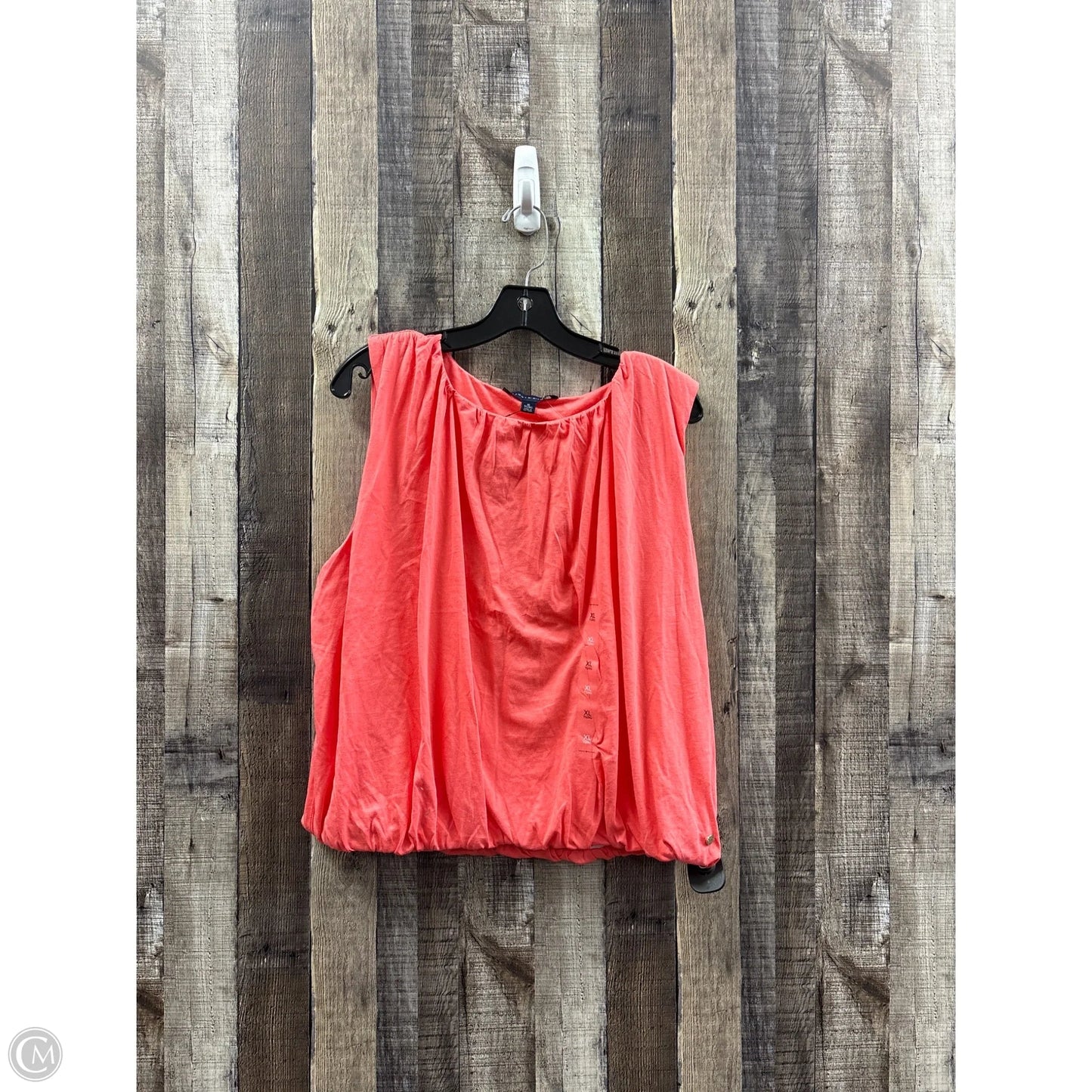 Top Sleeveless By Tommy Hilfiger In Coral, Size: Xl