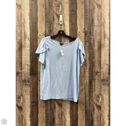 Top Short Sleeve By Ann Taylor In Blue, Size: L