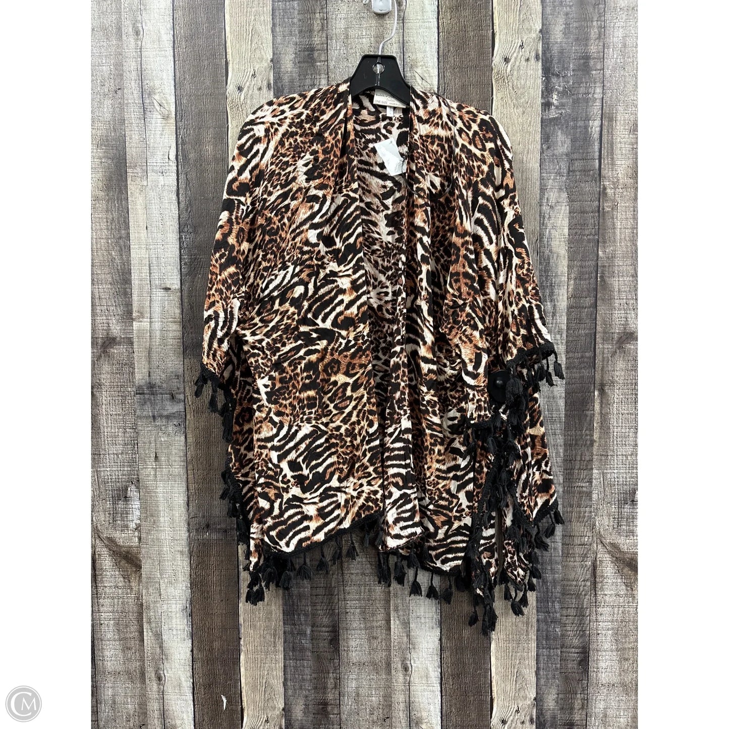 Kimono By Bobbie Brooks In Animal Print, Size: Osfm