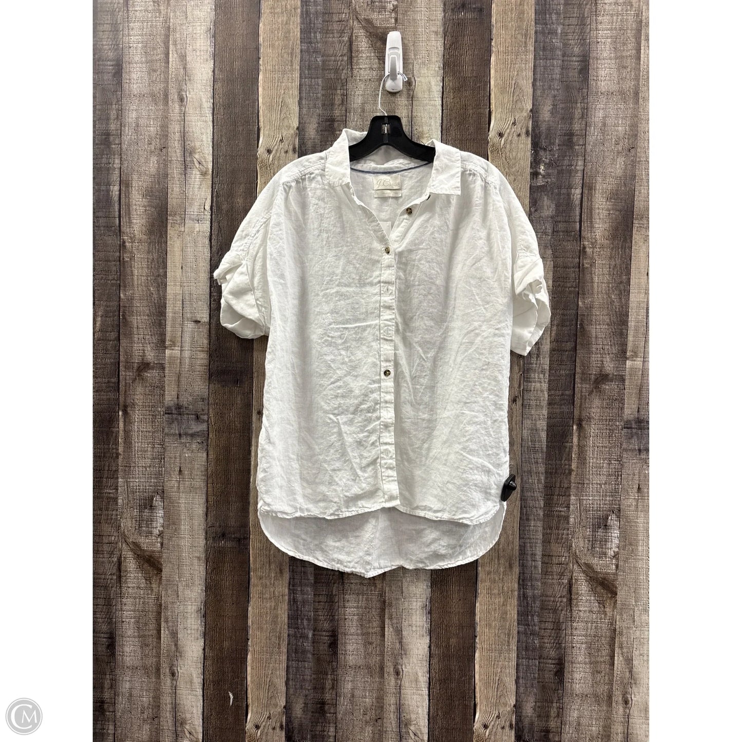 Top Short Sleeve By J. Crew In White, Size: M