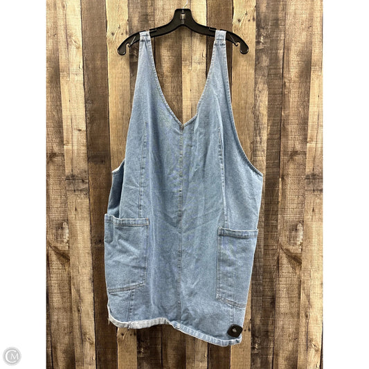 Shortalls By Oddi In Blue Denim, Size: 3x